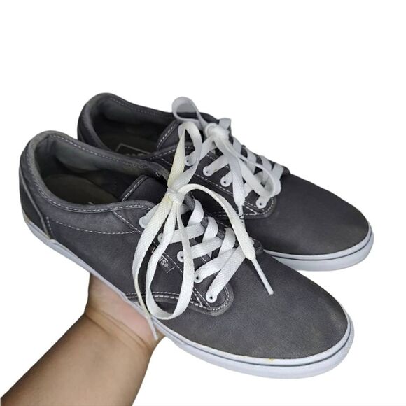 Vans Grey Canvas Skate Sneakers - Picture 1 of 13